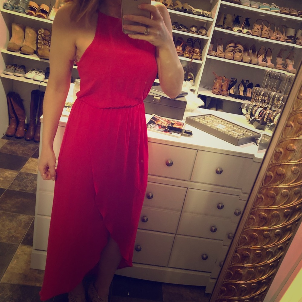 Hot Pink Lush High/Low Dress
